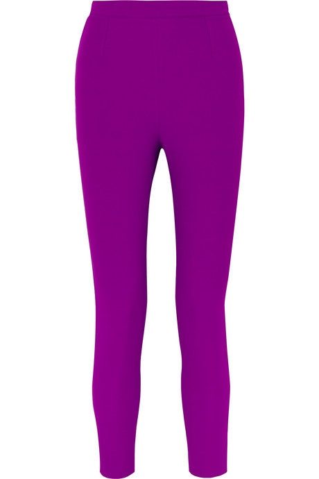 Crepe slim-leg pants