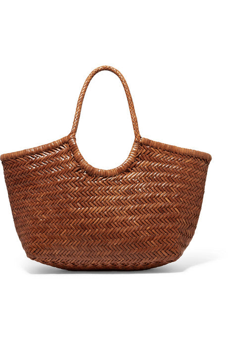 Nantucket large woven leather tote