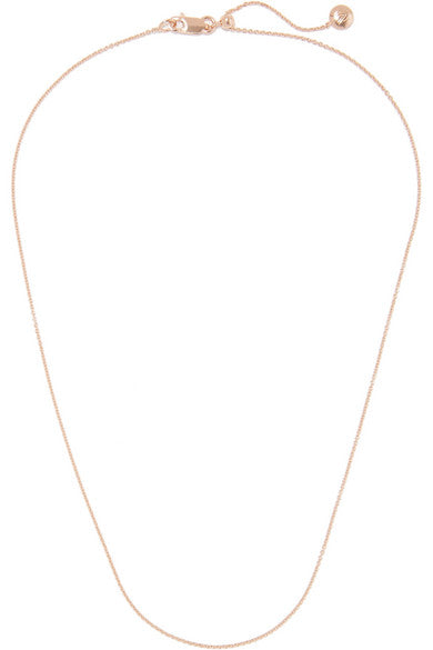 Rolo 17'' rose gold vermeil chain