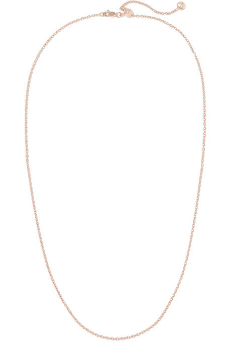 Rolo 24'' rose gold vermeil chain
