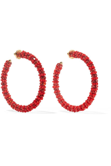 Beaded hoop earrings