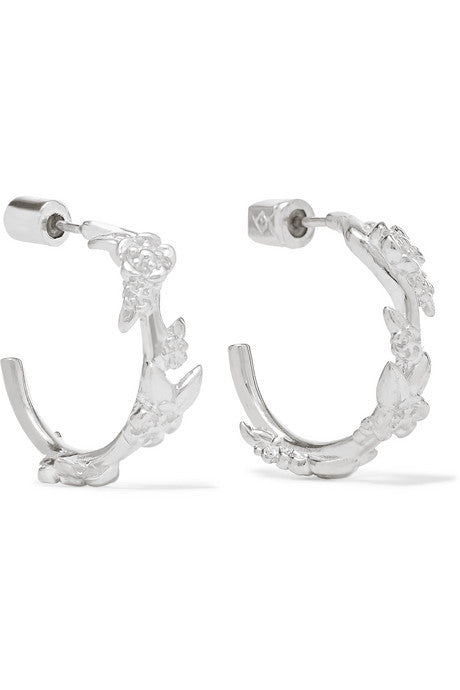 Alba small silver hoop earrings