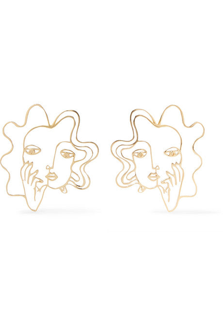 Olga gold-plated earrings