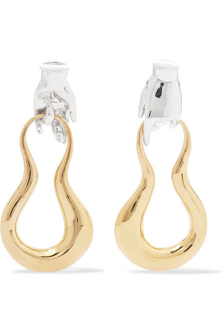 Paloma silver and gold-plated earrings