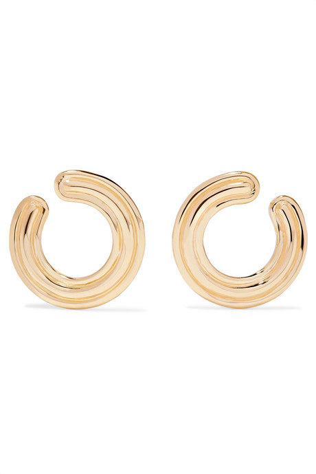 Jen 18-karat gold hoop earrings