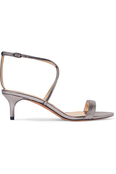 Smart Cocktail metallic leather sandals