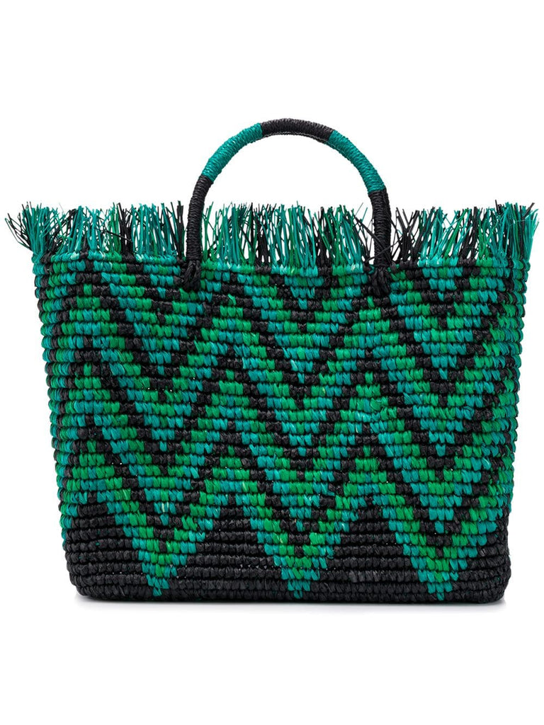 Canasta zigzag tote bag