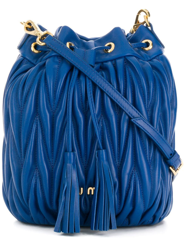 quilted bucket bag