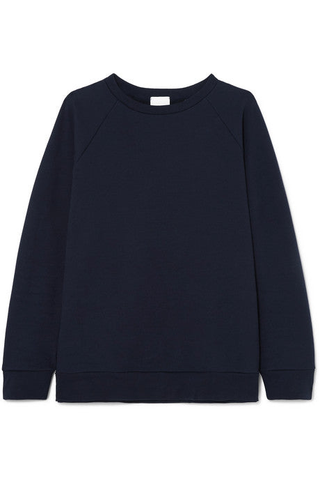 Raglan cotton-terry sweatshirt