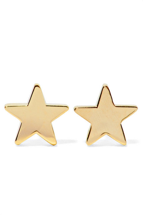 Star 18-karat gold earrings