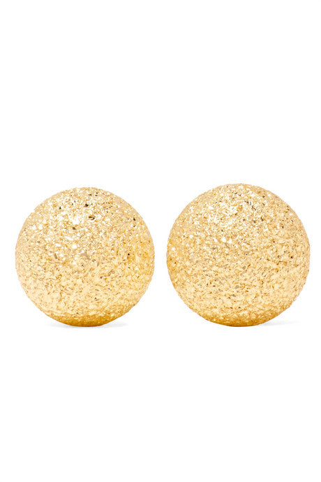 Extra Small Florentine 18-karat gold earrings