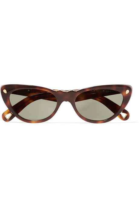 Slice of Heaven cat-eye tortoiseshell acetate and gold-tone sunglasses