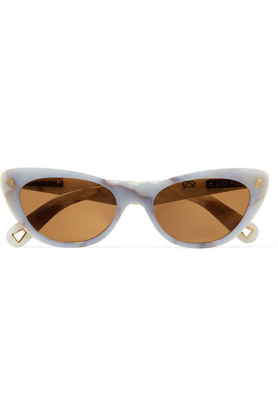 Slice of Heaven cat-eye acetate and gold-tone sunglasses