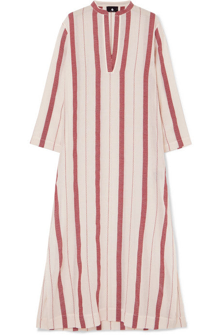 Kiku striped cotton-gauze kaftan