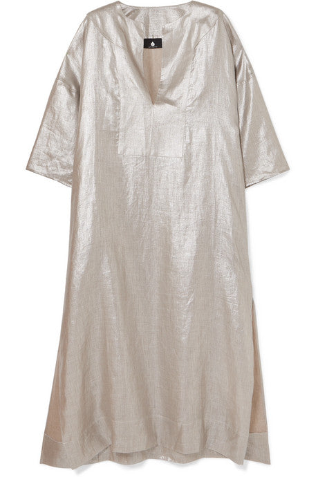 Sya metallic linen kaftan