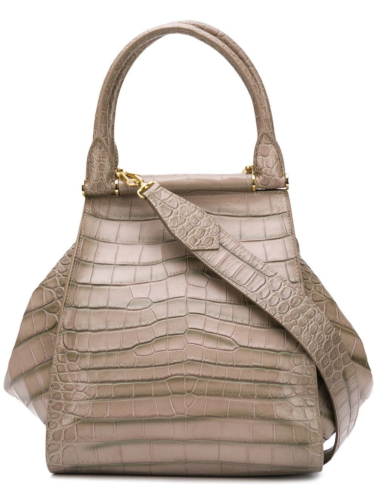 Anita crocodile embossed tote