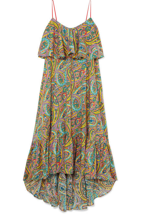 Printed cotton-poplin maxi dress