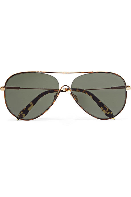 Loop aviator-style tortoiseshell acetate and gold-tone sunglasses