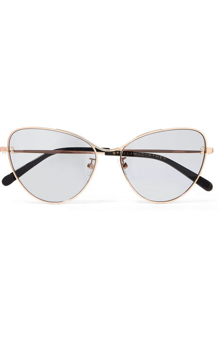 Cat-eye rose gold-tone sunglasses