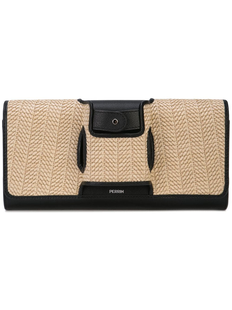 two-tone clutch bag