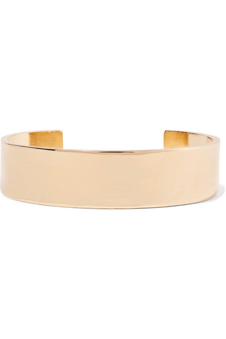 Medium Stripe gold-plated cuff