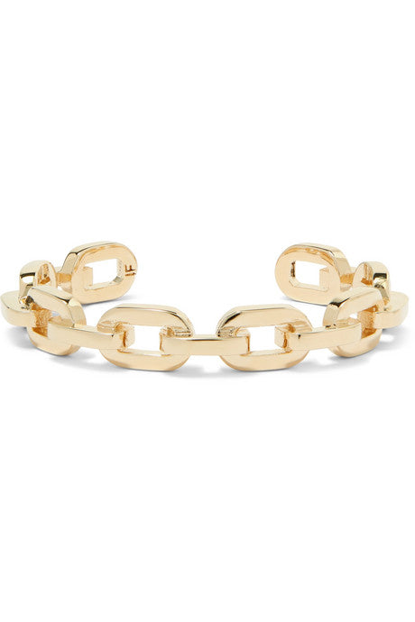 Chain Link gold-plated cuff