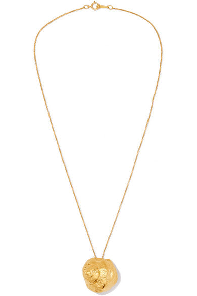 The Floating Questions Shell gold-plated necklace