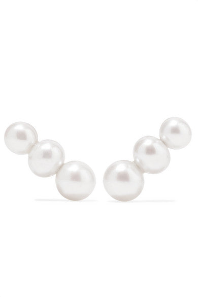 Sarah 9-karat gold pearl earrings