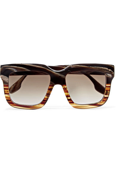 Oversized square-frame acetate sunglasses