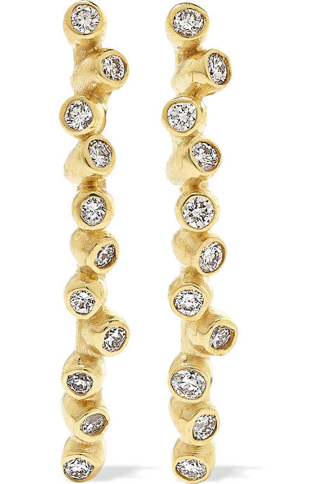 Eden 9-karat gold diamond earrings