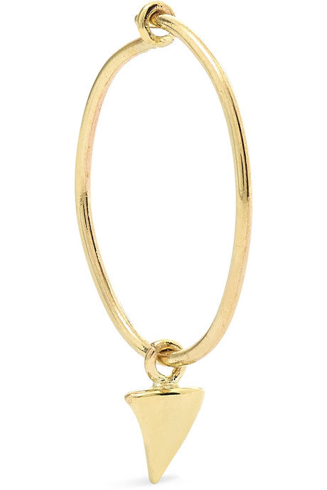 Thorn gold hoop earring