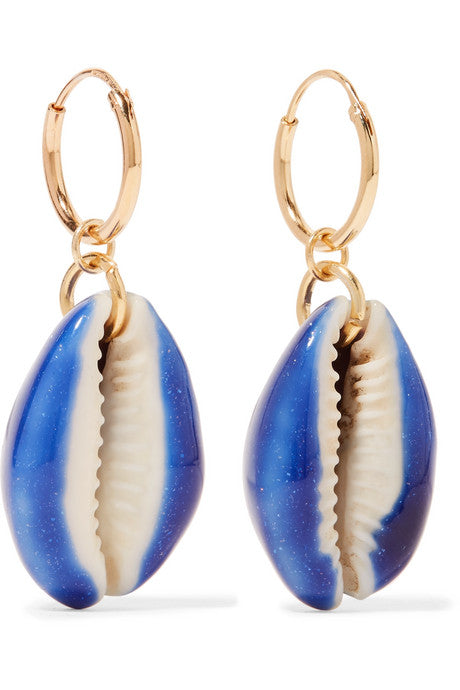 Merco gold-plated shell earrings