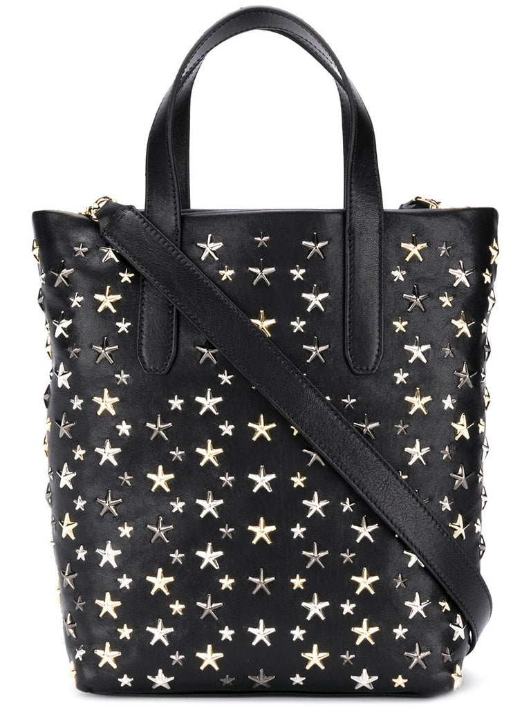 star appliqué tote bag