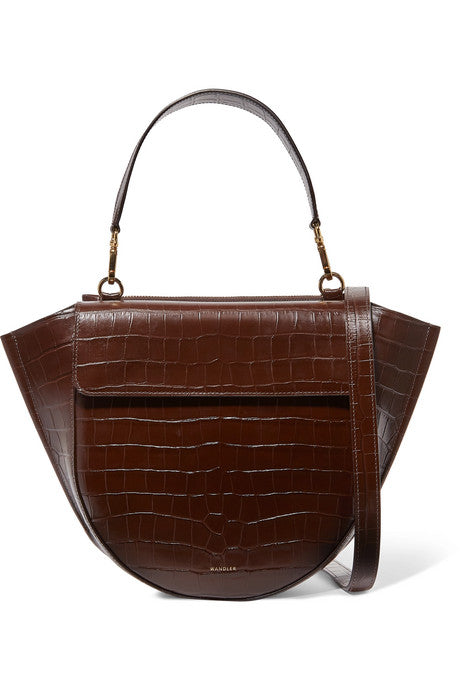 Hortensia medium croc-effect leather shoulder bag