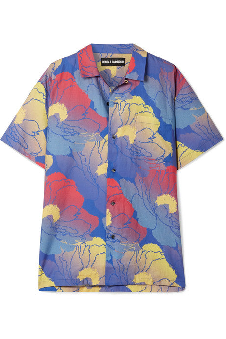 Printed cotton-voile shirt