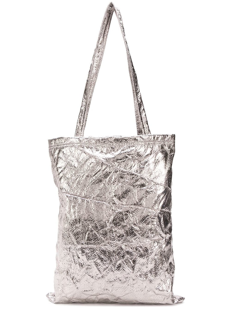 metallic tote