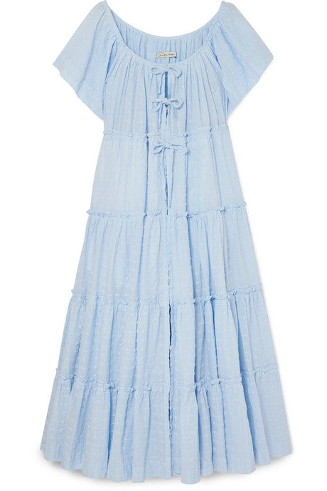 Alotta Gud tiered broderie anglaise cotton maxi dress