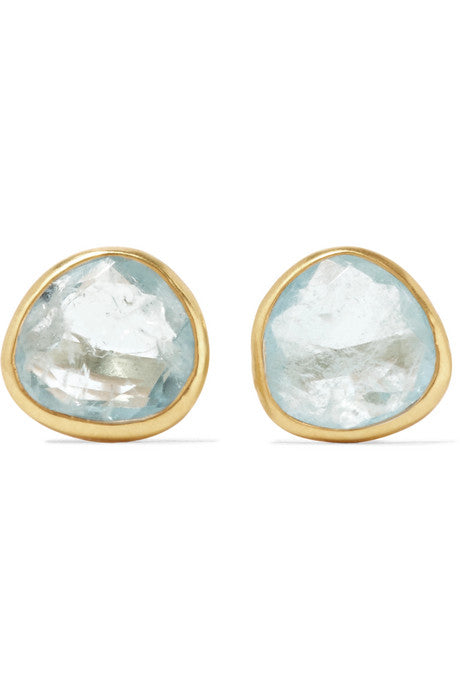 18-karat gold aquamarine earrings