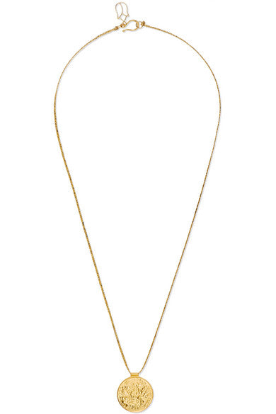 18-karat gold and cord necklace