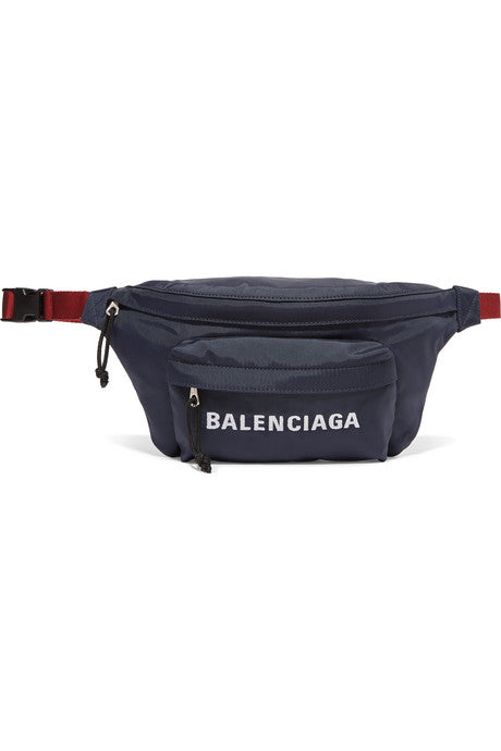 Embroidered canvas belt bag