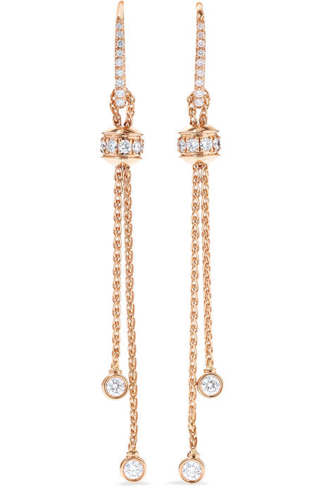 Possession 18-karat rose gold diamond earrings