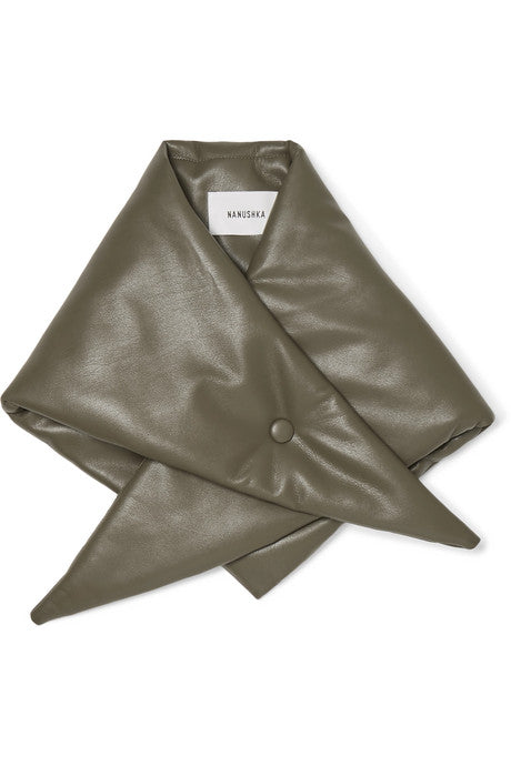 Vegan leather scarf