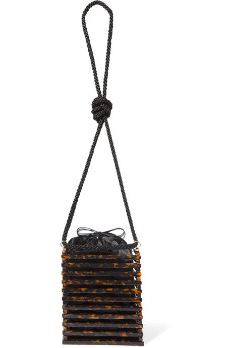 Vanda tortoiseshell acetate shoulder bag