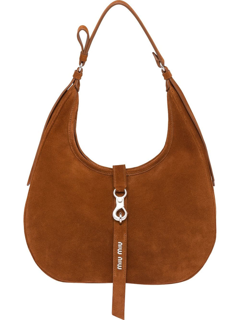 Suede hobo bag