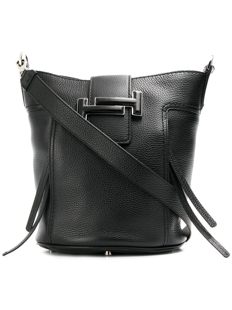 Double T small bucket bag