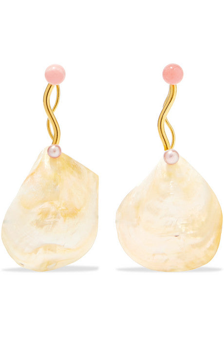 Vai gold-plated multi-stone earrings