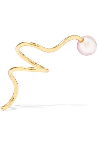 Puakai gold-plated pearl earring