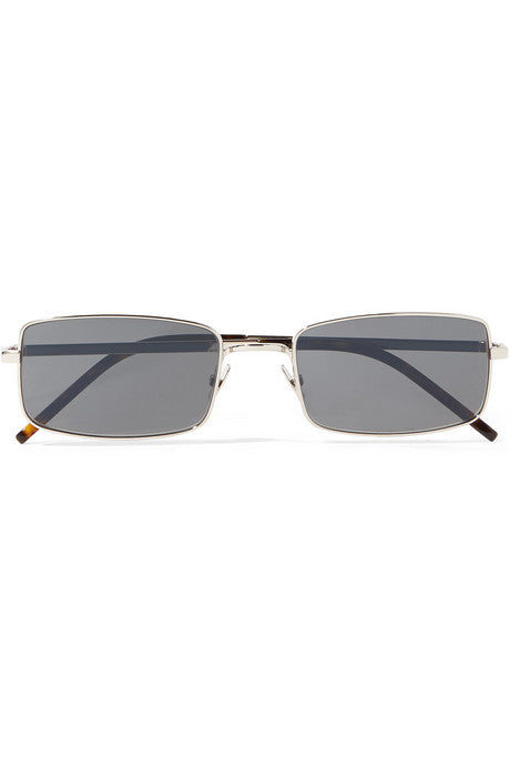 Square-frame silver-tone sunglasses