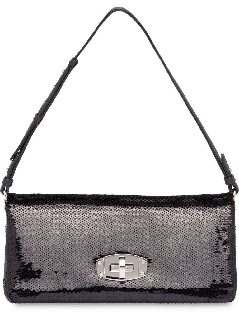 Miu Crystal sequin shoulder bag