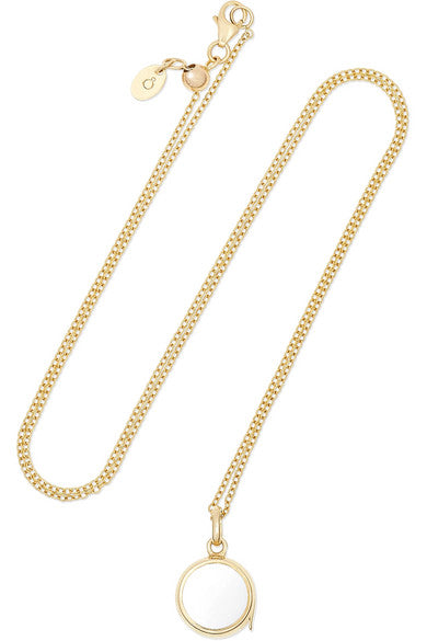 14-karat gold glass necklace